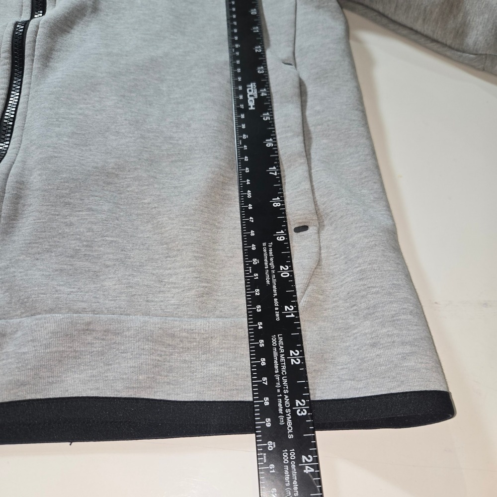 Nike Tech Fleece Full Zip Hoodie Mens Medium Gray Black CU4489-063 - Picture 6 of 11